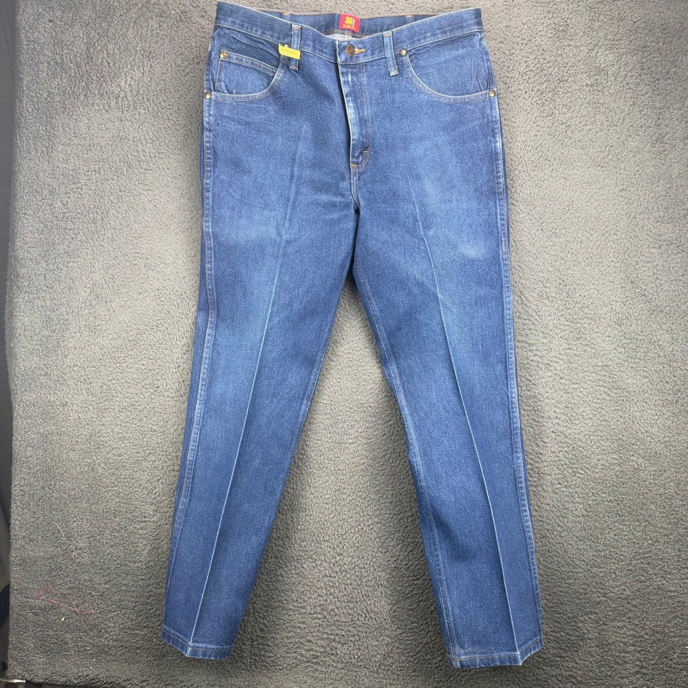 Wrangler 36MWZPD Slim Fit Men Blue Denim Jeans 38x30 Indigo Cotton